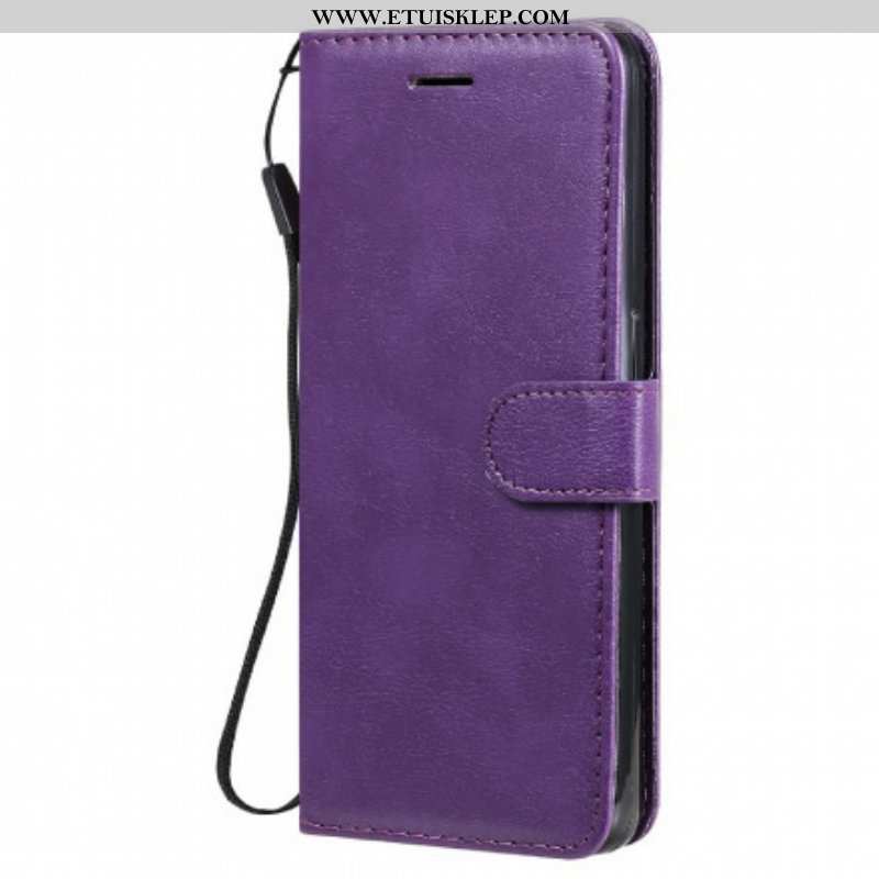 Etui Folio do Oppo Reno 6 5G z Łańcuch Solid Color Series Strappy